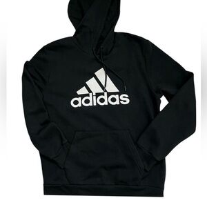 Adidas Golf Hoodie Sweatshirt Kangaroo Pockets Cotton Blend, Large, Black